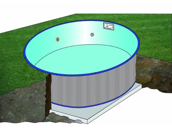 ΠΙΣΙΝΑ ΕΔΑΦΟΥΣ ΑΠΟ ΧΑΛΥΒΑ MADAGASCAR ΣΤΡΟΓΓΥΛΗ ΜΕ ΔΙΑΜΕΤΡΟ 4,20μ.