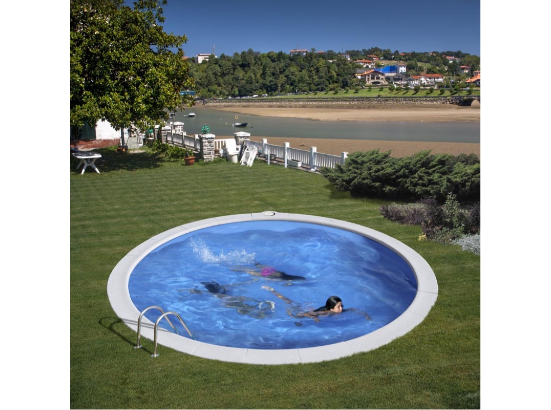 ΠΙΣΙΝΑ ΕΔΑΦΟΥΣ ΑΠΟ ΧΑΛΥΒΑ MADAGASCAR ΣΤΡΟΓΓΥΛΗ ΜΕ ΔΙΑΜΕΤΡΟ 4,20μ.