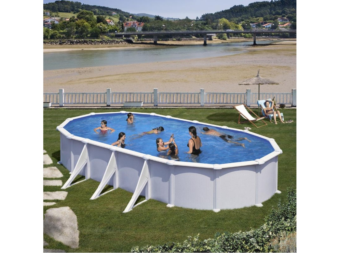 ΥΠΕΡΓΕΙΑ ΠΙΣΙΝΑ ΑΠΟ ΧΑΛΥΒΑ ATLANTIS ΟΒΑΛ 7,30Χ3,75μ.