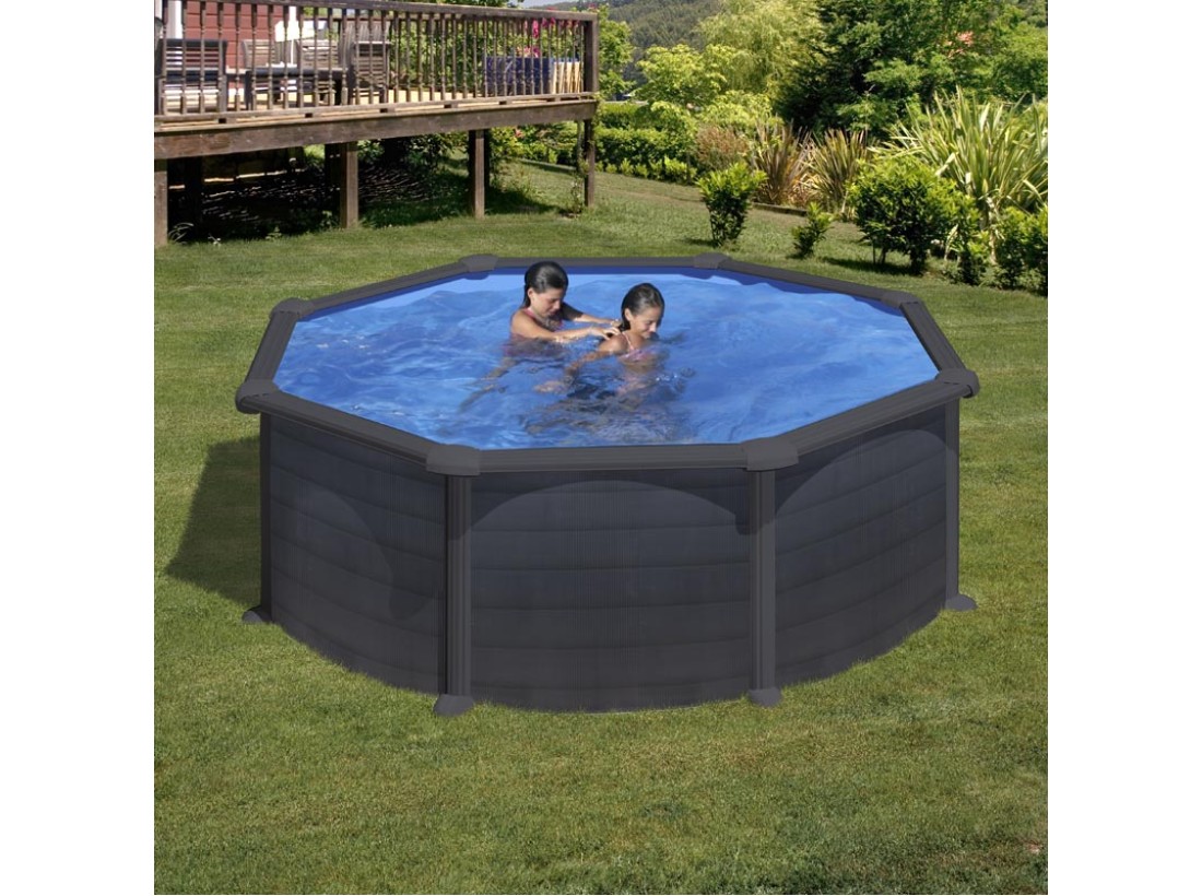 ΥΠΕΡΓΕΙΑ ΠΙΣΙΝΑ ΑΠΟ ΧΑΛΥΒΑ GRANADA ΣΤΡΟΓΓΥΛΗ ΜΕ ΔΙΑΜΕΤΡΟ 3,50μ.