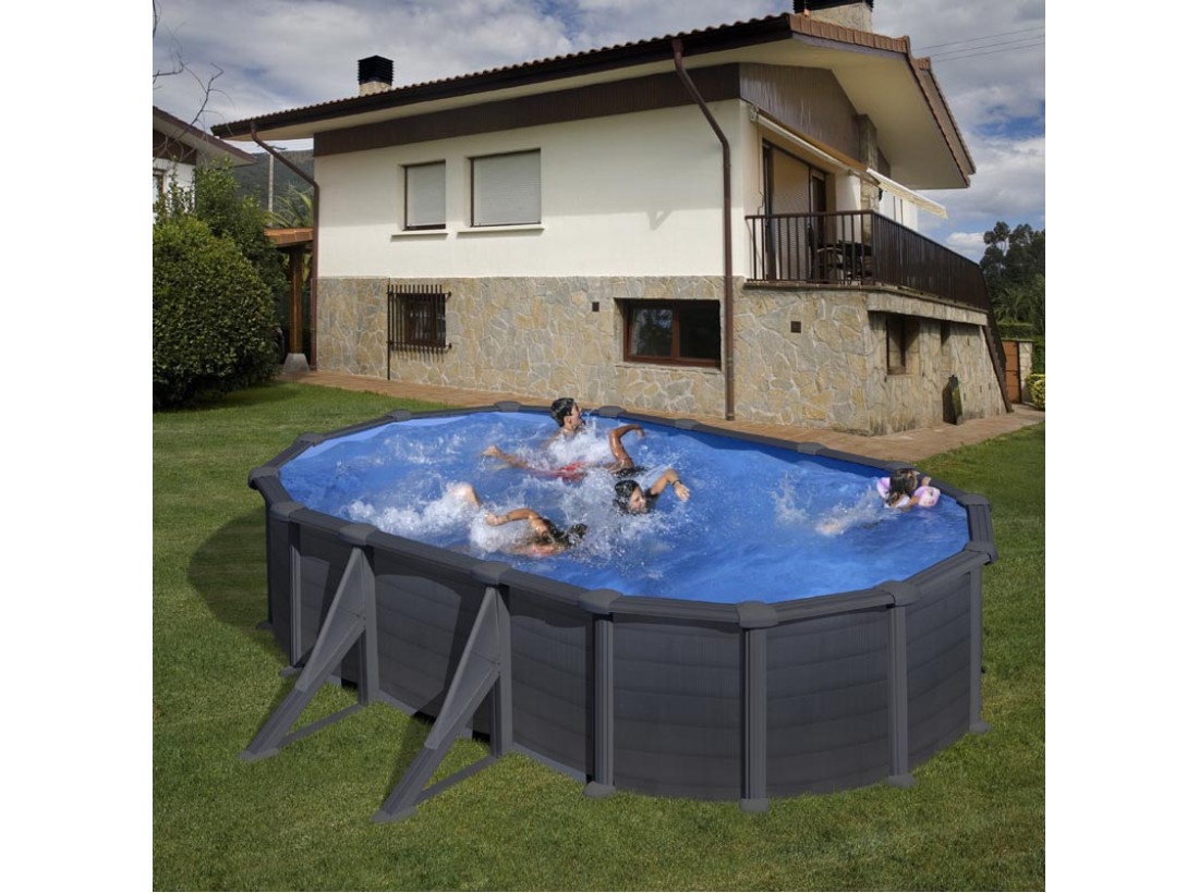 ΥΠΕΡΓΕΙΑ ΠΙΣΙΝΑ ΑΠΟ ΧΑΛΥΒΑ GRANADA ΟΒΑΛ 6,10Χ3,75μ.