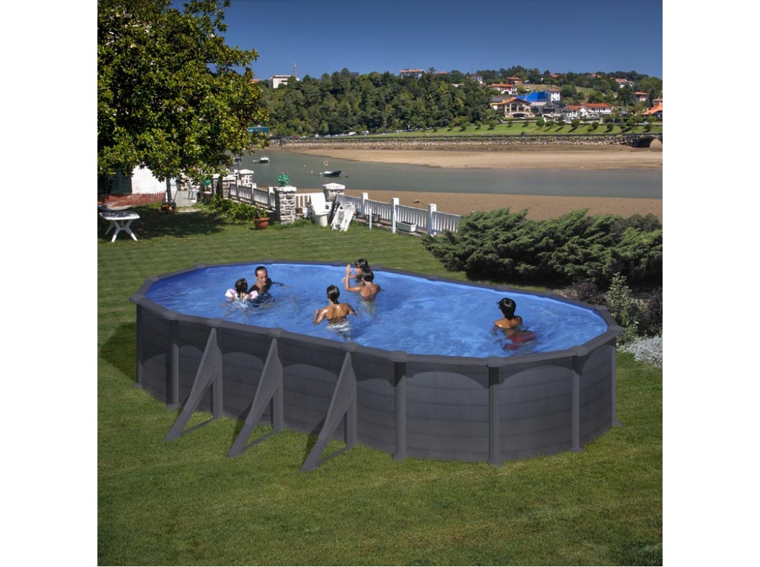 ΥΠΕΡΓΕΙΑ ΠΙΣΙΝΑ ΑΠΟ ΧΑΛΥΒΑ GRANADA ΟΒΑΛ 7,30Χ3,75μ.