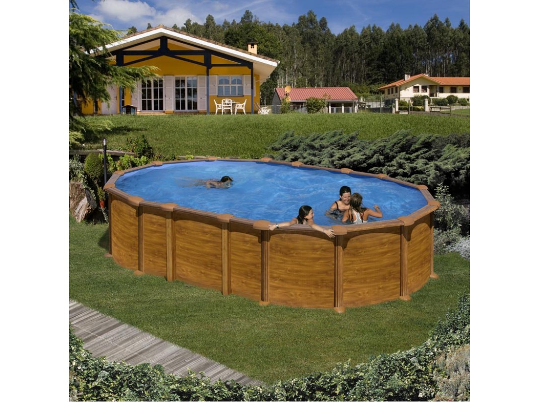 ΥΠΕΡΓΕΙΑ ΠΙΣΙΝΑ ΑΠΟ ΧΑΛΥΒΑ AMAZONIA ΟΒΑΛ 6,10Χ3,75μ.