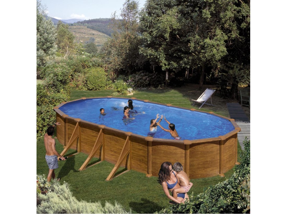 ΥΠΕΡΓΕΙΑ ΠΙΣΙΝΑ ΑΠΟ ΧΑΛΥΒΑ MAURITIUS ΟΒΑΛ 7,30Χ3,75μ.